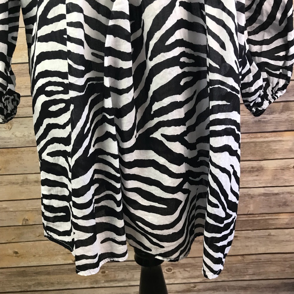 Ralph Lauren Zebra Tunic Top Dress Coverup - Picture 4 of 7